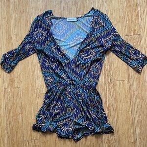 Veronica M Multicolor Chevron Romper